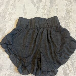 Girls Ruffled Gray Dance Shorts Jo+Jax